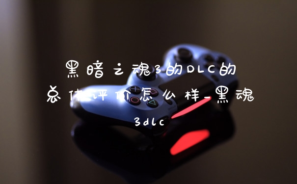 黑暗之魂3的DLC的总体评价怎么样_黑魂3dlc