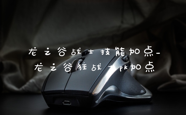 龙之谷战士技能加点_龙之谷狂战士pk加点