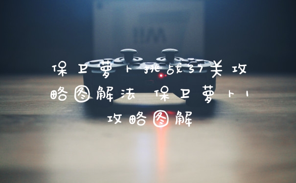 保卫萝卜挑战37关攻略图解法 保卫萝卜1攻略图解