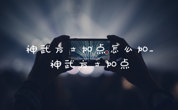 神武方寸加点怎么加_神武方寸加点