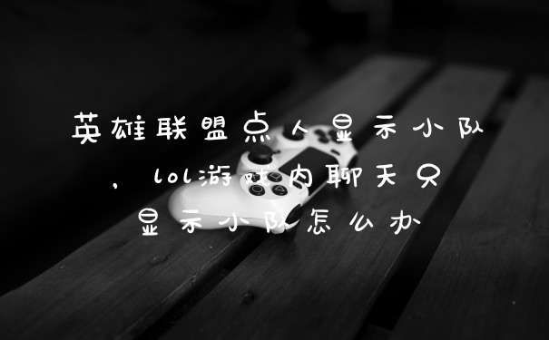 英雄联盟点人显示小队，lol游戏内聊天只显示小队怎么办