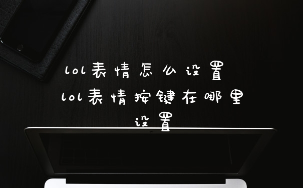 lol表情怎么设置 lol表情按键在哪里设置