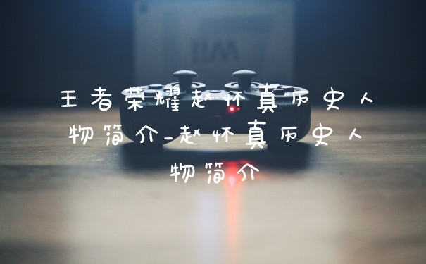 王者荣耀赵怀真历史人物简介_赵怀真历史人物简介