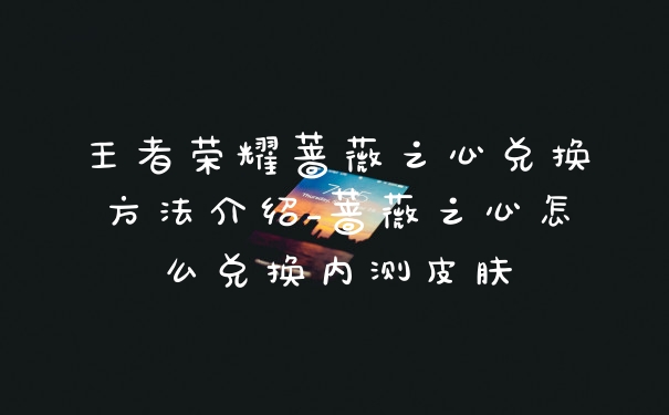 王者荣耀蔷薇之心兑换方法介绍_蔷薇之心怎么兑换内测皮肤
