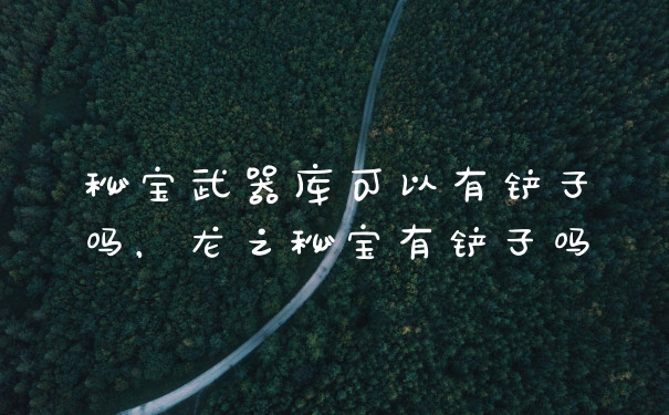 秘宝武器库可以有铲子吗，龙之秘宝有铲子吗