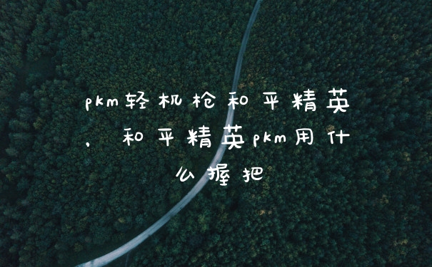 pkm轻机枪和平精英，和平精英pkm用什么握把