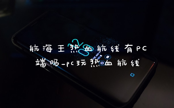航海王热血航线有PC端吗_pc玩热血航线