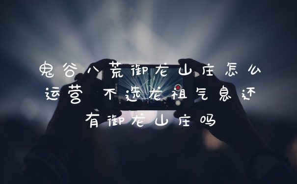 鬼谷八荒御龙山庄怎么运营 不选龙祖气息还有御龙山庄吗