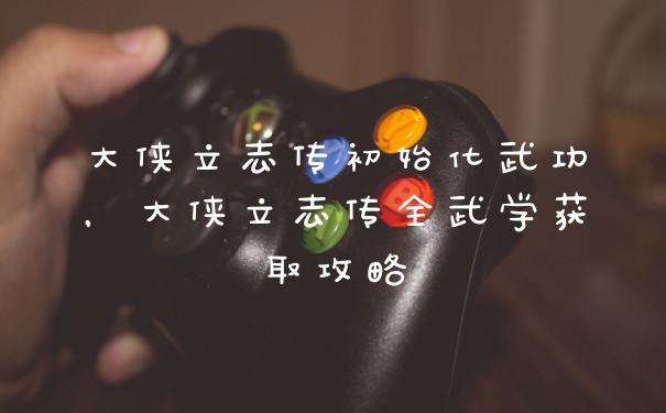 大侠立志传初始化武功，大侠立志传全武学获取攻略