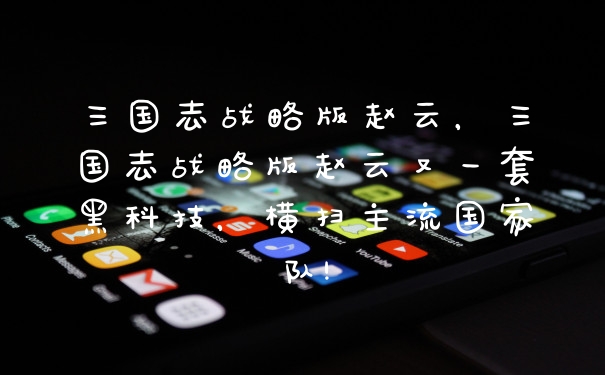 三国志战略版赵云，三国志战略版赵云又一套黑科技，横扫主流国家队!
