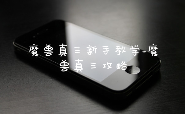 魔兽真三新手教学_魔兽真三攻略