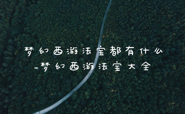 梦幻西游法宝都有什么_梦幻西游法宝大全