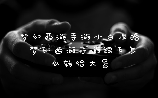 梦幻西游手游小白攻略 梦幻西游手游银币怎么转给大号