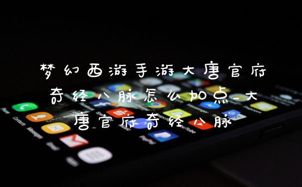 梦幻西游手游大唐官府奇经八脉怎么加点_大唐官府奇经八脉