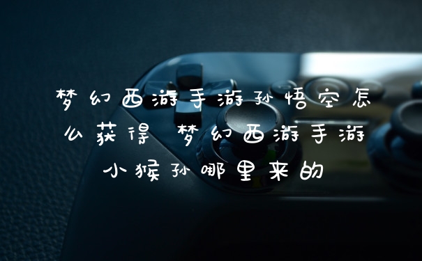 梦幻西游手游孙悟空怎么获得 梦幻西游手游小猴孙哪里来的