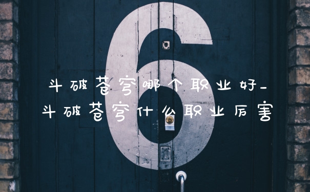 斗破苍穹哪个职业好_斗破苍穹什么职业厉害