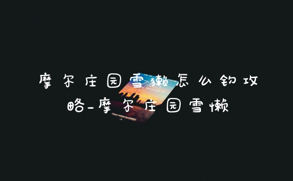 摩尔庄园雪獭怎么钓攻略_摩尔庄园雪懒