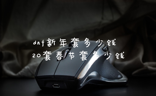dnf新年套多少钱 20套春节套多少钱