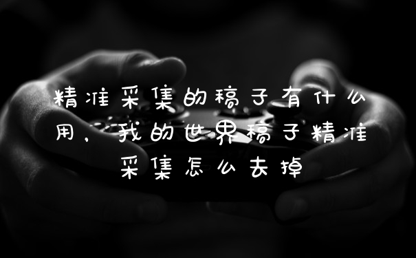 精准采集的稿子有什么用，我的世界稿子精准采集怎么去掉