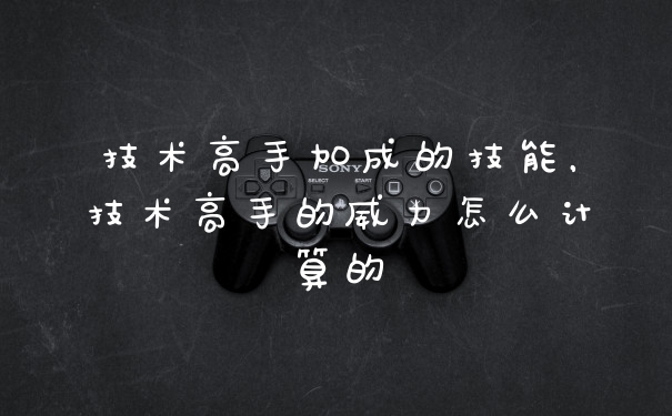 技术高手加成的技能，技术高手的威力怎么计算的