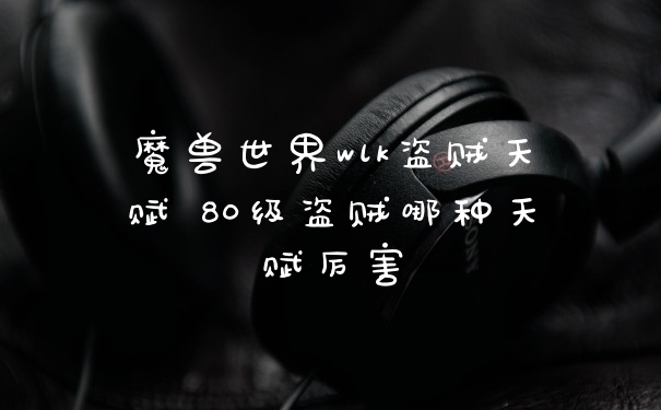 魔兽世界wlk盗贼天赋 80级盗贼哪种天赋厉害