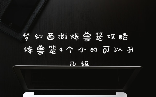 梦幻西游炼兽笼攻略 炼兽笼4个小时可以升几级
