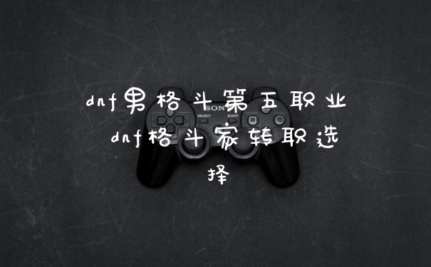 dnf男格斗第五职业 dnf格斗家转职选择