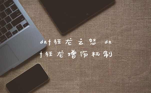 dnf狂龙之怒 dnf狂龙增伤机制