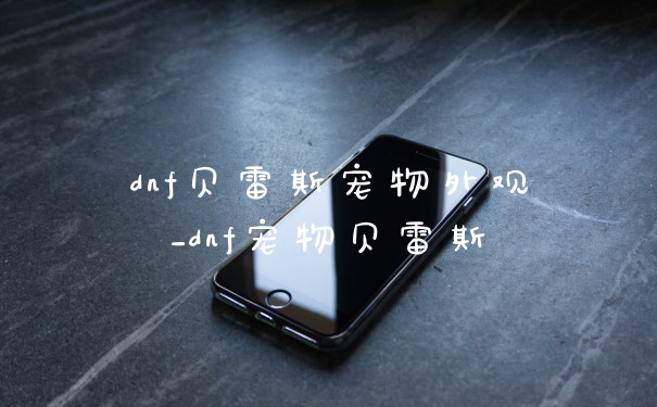 dnf贝雷斯宠物外观_dnf宠物贝雷斯