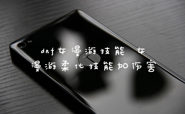 dnf女漫游技能 女漫游柔化技能加伤害