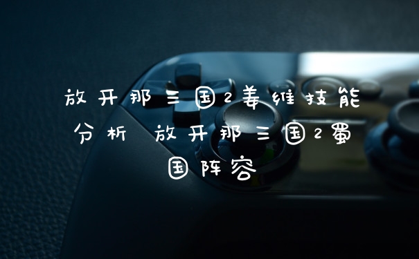 放开那三国2姜维技能分析 放开那三国2蜀国阵容