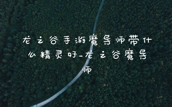 龙之谷手游魔导师带什么精灵好_龙之谷魔导师