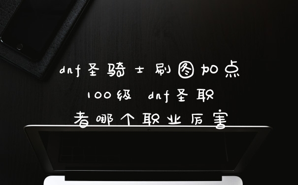 dnf圣骑士刷图加点100级 dnf圣职者哪个职业厉害