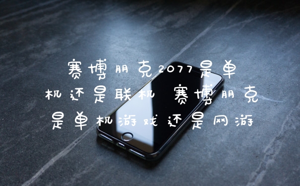 赛博朋克2077是单机还是联机 赛博朋克是单机游戏还是网游