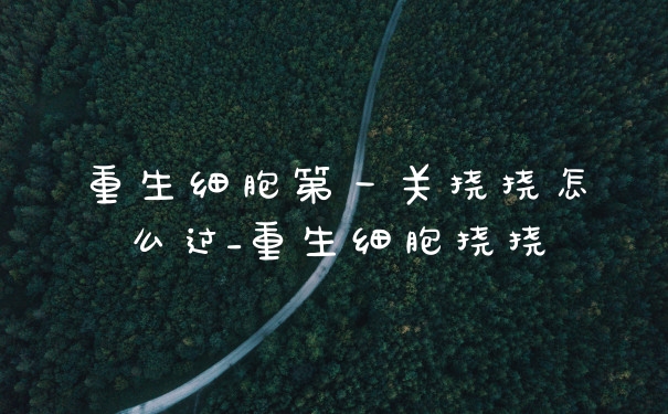 重生细胞第一关挠挠怎么过_重生细胞挠挠