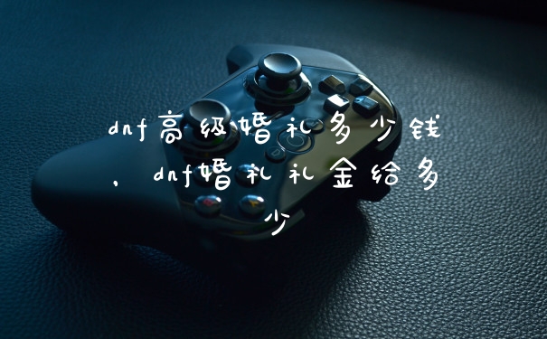 dnf高级婚礼多少钱，dnf婚礼礼金给多少