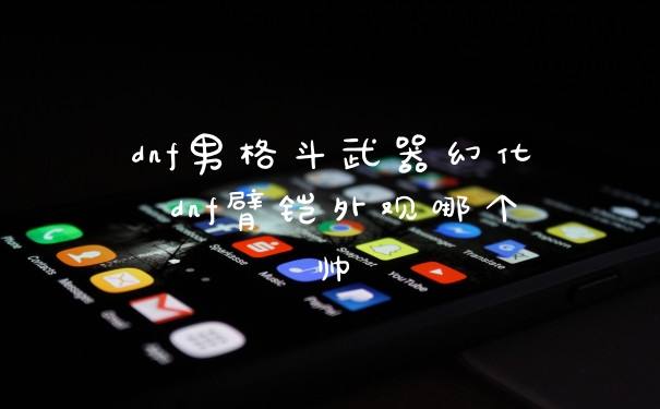 dnf男格斗武器幻化 dnf臂铠外观哪个帅