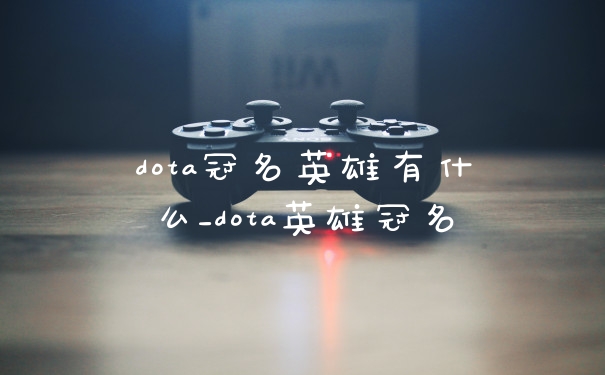 dota冠名英雄有什么_dota英雄冠名