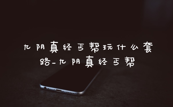 九阴真经丐帮玩什么套路_九阴真经丐帮