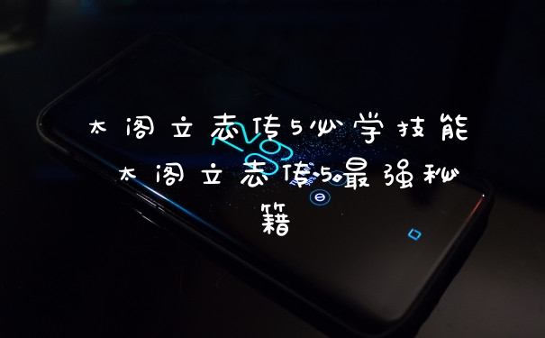 太阁立志传5必学技能 太阁立志传5最强秘籍