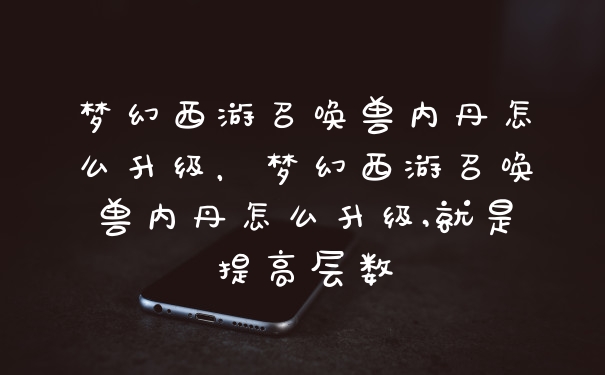 梦幻西游召唤兽内丹怎么升级，梦幻西游召唤兽内丹怎么升级,就是提高层数