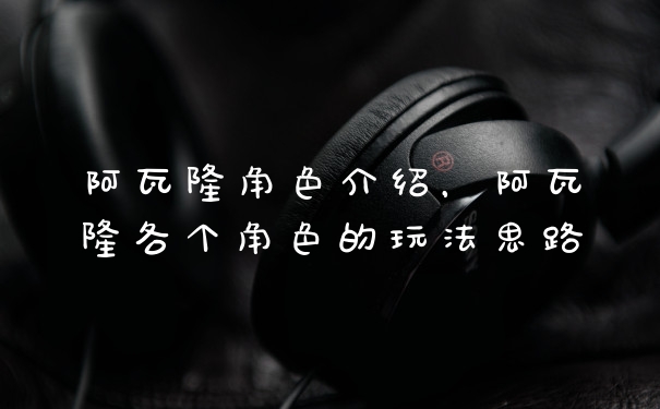 阿瓦隆角色介绍，阿瓦隆各个角色的玩法思路