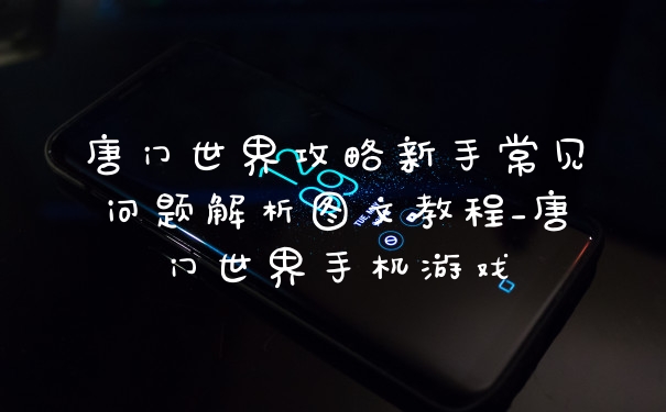 唐门世界攻略新手常见问题解析图文教程_唐门世界手机游戏