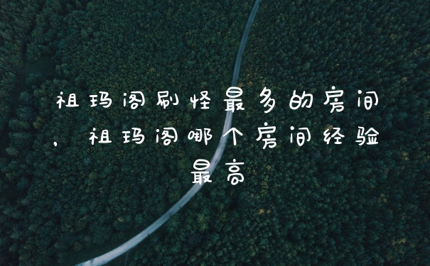 祖玛阁刷怪最多的房间,祖玛阁哪个房间经验最高