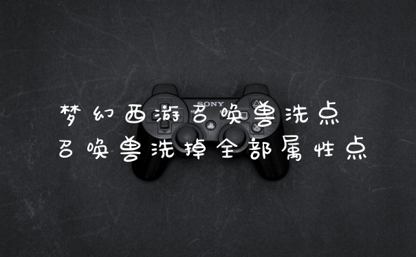 梦幻西游召唤兽洗点 召唤兽洗掉全部属性点