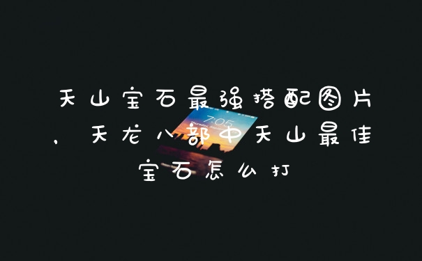 天山宝石最强搭配图片，天龙八部中天山最佳宝石怎么打
