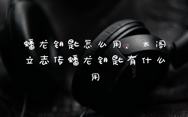 蟠龙钥匙怎么用，太阁立志传蟠龙钥匙有什么用