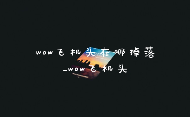 wow飞机头在哪掉落_wow飞机头
