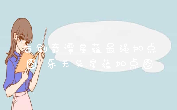 古剑奇谭星蕴最强加点图 乐无异星蕴加点图