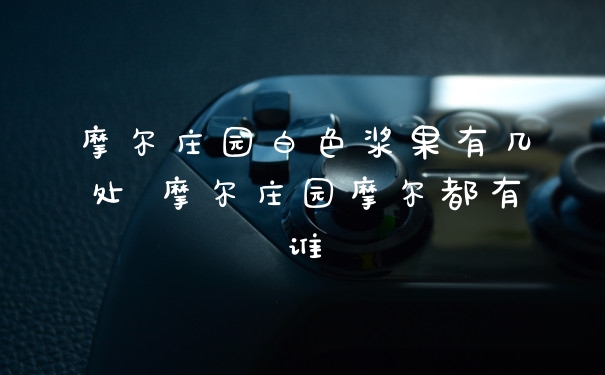 摩尔庄园白色浆果有几处 摩尔庄园摩尔都有谁